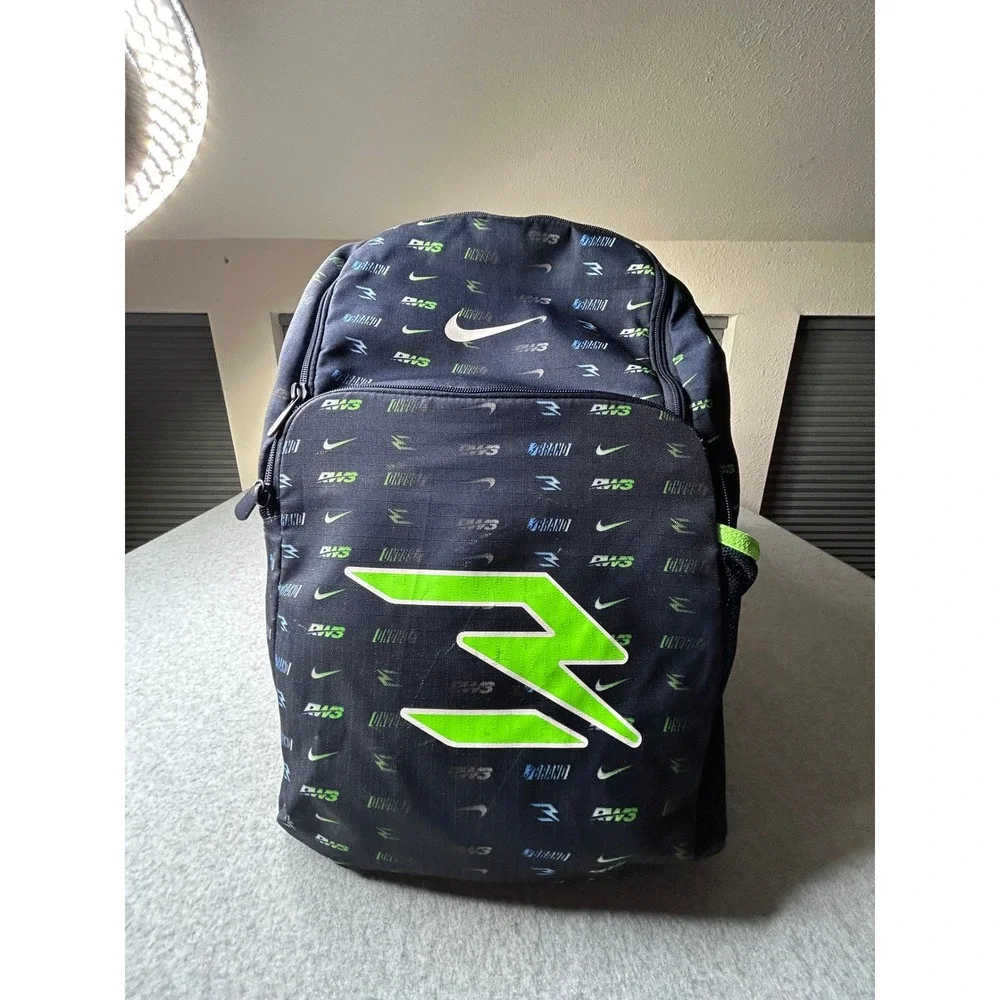 Nike Russell Wilson 3Brand Backpack Black Lime Green Blue